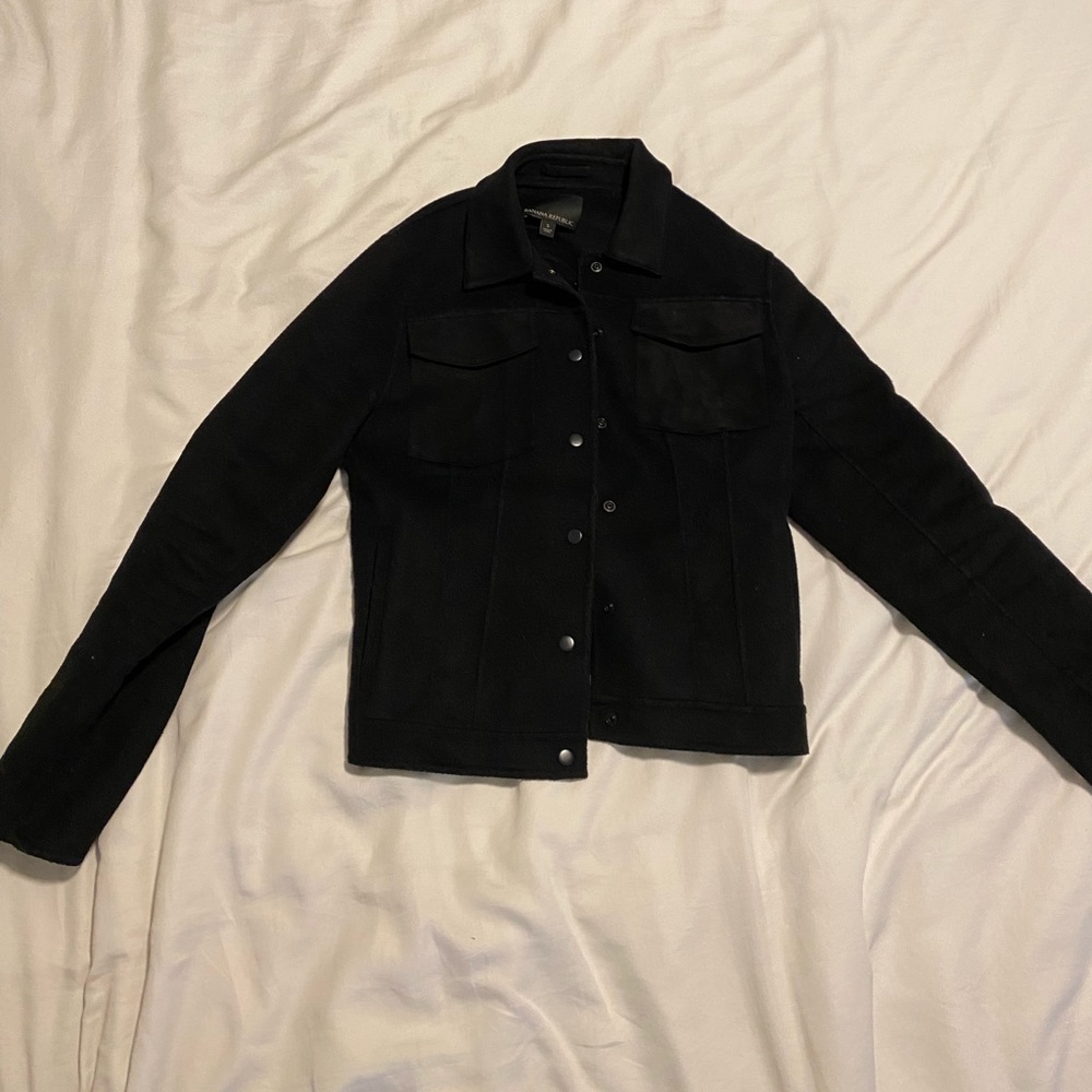 Banana republic jacket with suede collar and pockets